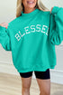 Blessed Varsity Letter Graphic Oversized Sweatshirt