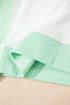 Blocked Pattern Exposed Seam Relaxed Cotton Blend Tee