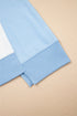 Blocked Pattern Exposed Seam Relaxed Cotton Blend Tee