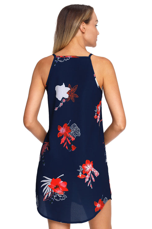 Blooming Print Sleeveless Dress