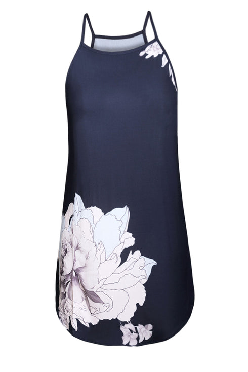 Blooming Print Sleeveless Dress