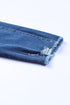 Blue Raw Hem Ankle-Length Skinny Jeans