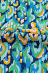 Bohemian Abstract Patterned V Neck Loose Fit Tunic Blouse