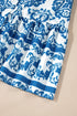 Bohemian Abstract Print Notch Neck Button Up Mini Dress