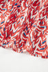 Bohemian Abstract Print Notch Neck High Waist Maxi Dress