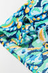 Bohemian Abstract Print Puff Sleeve V Neck High Waist Romper