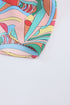 Bohemian Abstract Print Split Neck Flowy Blouse