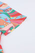 Bohemian Abstract Print Split Neck Flowy Blouse