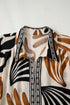 Bohemian Abstract Print Split Neck Shift Maxi Dress