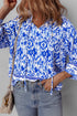 Bohemian Abstract Print Tied Neck Woven Viscose Blouse