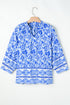 Bohemian Abstract Print Tied Neck Woven Viscose Blouse