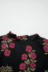 Bohemian All Over Floral Print Bubble Sleeve Tiered Dress