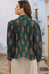 Bohemian All Over Floral Print Lacy Trim Pleated Blouse