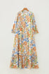 Bohemian All Over Floral Print Tiered Maxi Dress