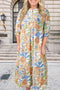 Bohemian All Over Floral Print Tiered Maxi Dress