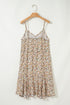 Bohemian All Over Print Tie Waist Flared Floral Dress