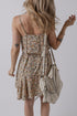 Bohemian All Over Print Tie Waist Flared Floral Dress