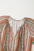 Bohemian Buttoned V Neck Ruffle Tiered Floral Dress