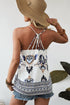 Bohemian Damask Print Relaxed Fit Woven Camisole Top