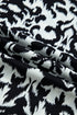 Bohemian Damask Print Ruffled Contrast Trim Half Sleeve Blouse