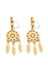 Bohemian Dream Catcher Feather Fringed Dangle Earrings