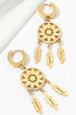 Bohemian Dream Catcher Feather Fringed Dangle Earrings