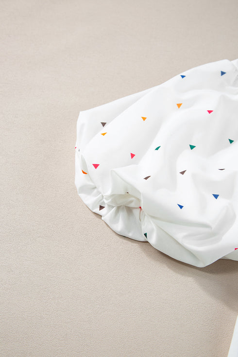 Bohemian Elegance Embroidered Puff Sleeve V-Neck Blouse