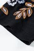 Bohemian Embroidered Floral V Neck Cotton Blouse
