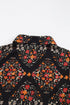 Bohemian Floral Damask Print Statement Sleeve Button Up Shirt
