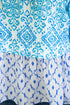 Bohemian Floral Geometric Patchwork Puff Sleeve Babydoll Blouse