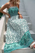 Bohemian Floral Patchwork Print Shirred Cami Maxi Dress