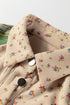 Bohemian Floral Plaid Patchwork Distressed Waffle Knit Shacket