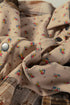 Bohemian Floral Plaid Patchwork Distressed Waffle Knit Shacket