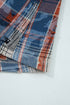 Bohemian Floral Plaid Patchwork Distressed Waffle Knit Shacket