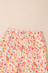 Bohemian Floral Print Bandeau Wide Leg Pant Set