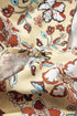 Bohemian Floral Print Bell Sleeve Peplum Wrap Blouse