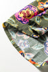 Bohemian Floral Print Collared V Neck Plus Size Mini Dress