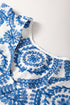 Bohemian Floral Print Flutter Sleeve Crew Neck Blouse