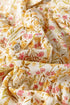 Bohemian Floral Print Frilly Trim Smocked Cuff Mini Dress