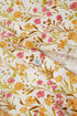 Bohemian Floral Print Frilly Trim Smocked Cuff Mini Dress