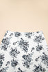 Bohemian Floral Print High Waist Ruffle Split Maxi Skirt
