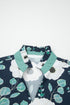 Bohemian Floral Print Patchwork Puff Sleeve V Neck Blouse