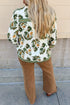 Bohemian Floral Print Patchwork Tassel Tie Blouse