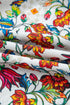 Bohemian Floral Print Puff Sleeve Cotton Blend Blouse