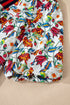 Bohemian Floral Print Puff Sleeve Cotton Blend Blouse