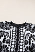 Bohemian Floral Print Puff Sleeve Woven Blouse