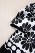 Bohemian Floral Print Puff Sleeve Woven Blouse