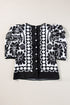 Bohemian Floral Print Puff Sleeve Woven Blouse