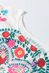 Bohemian Floral Print Ruffle Sleeve Woven Blouse