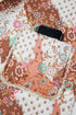Bohemian Floral Print Sherpa Lined Fleece Hooded Jacket